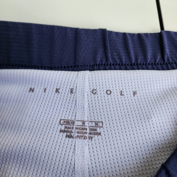 Nike Womens Golf Dri Fit Navy Blue White Stripe Skirt Skort Pockets Stretch M - Picture 7 of 11